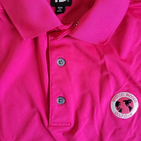 FootJoy FJ Men's Pink & Black Striped Pattern Polo Golf Shirt Large - Picture 6 of 9